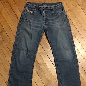 Diesel Industries Straight Leg Jeans w/ Button Fly